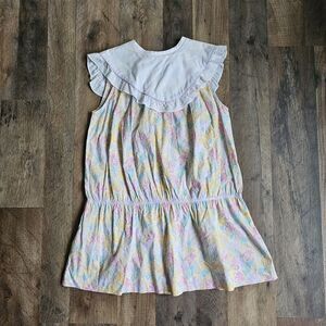 Vintage Cacharel Paris Floral Dress 10 Small Cottagecore French Coquette Ruffle